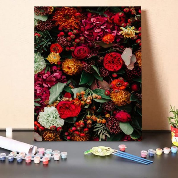 Paint by Numbers Kit-Covered With Flowers