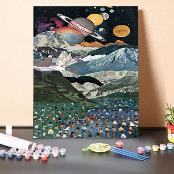 Paint by Numbers Kit-The planets In Front Of You