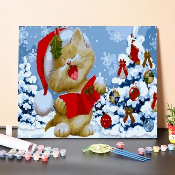 Paint By Numbers Kit -Cartoon Christmas Painting