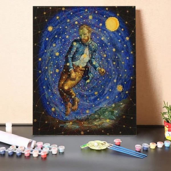 Paint by Numbers Kit-Van Gogh and Starry Sky