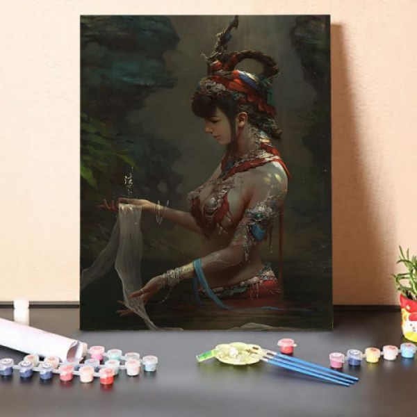 Paint by Numbers Kit-The Oriental Girl