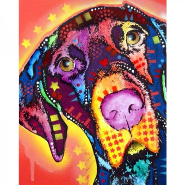 Order Colorful Dog Diy Paint By Numbers Kits