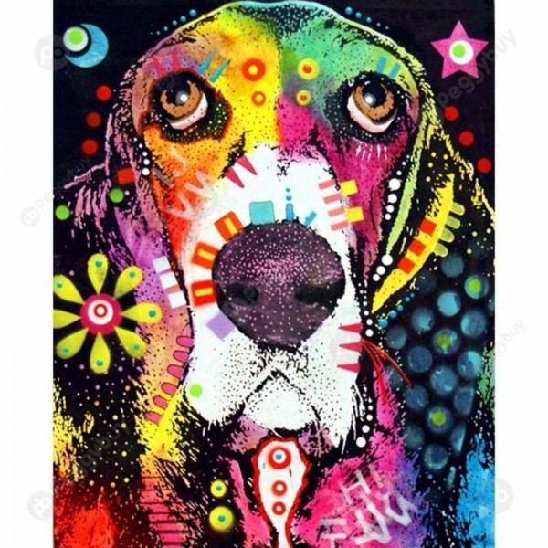 Colorful Dog Diy Paint By Numbers Kits