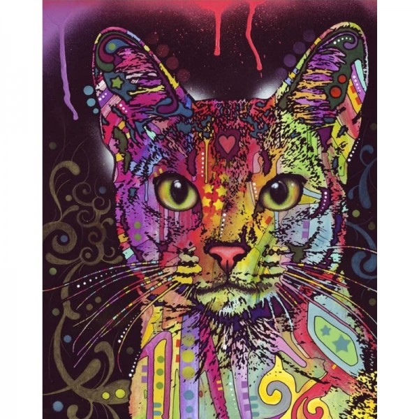 Order Pet Colorful Cat Diy Paint By Numbers Kits