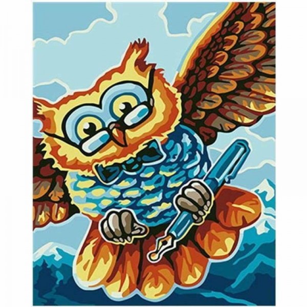 Order Colorful Owl Diy Paint By Numbers Kits