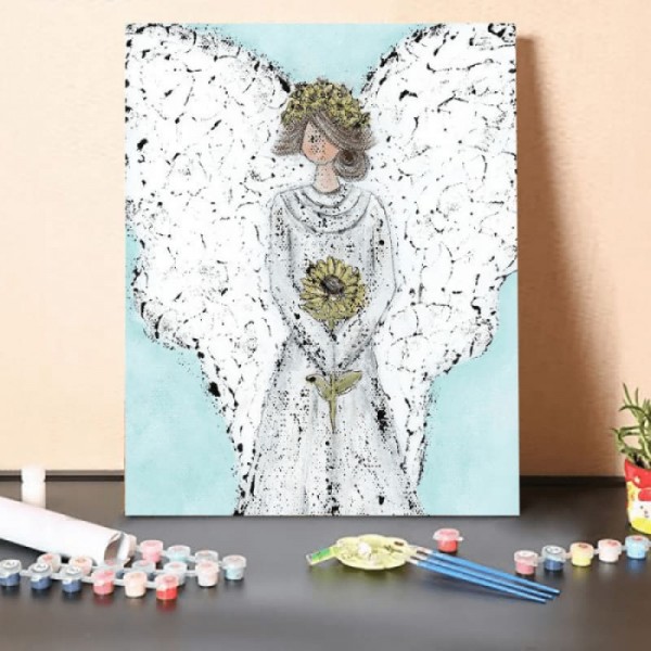 Paint by Numbers Kit-Sunflower angel