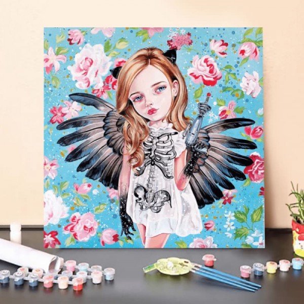 Paint by Numbers Kit-Black angel