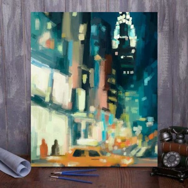 View Across 42nd Street New York City Paint By Numbers Kit