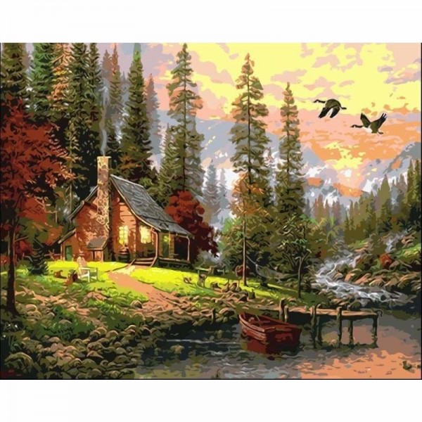 Buy Lacnscape Cottage Diy Paint By Numbers Kits