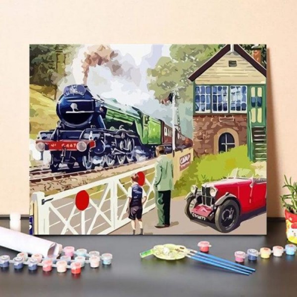 Paint By Numbers Kit Train on Track