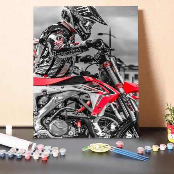 Paint by Numbers Kit-Motocross Bike