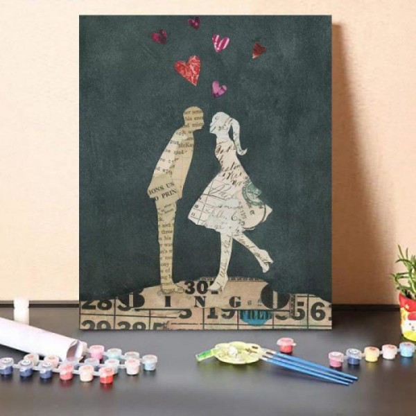 Paint by Numbers Kit – Cute Couple