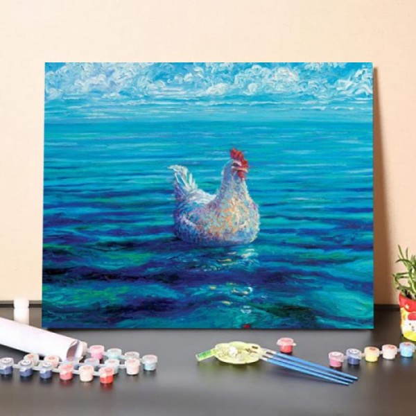 Paint By Numbers Kit-Hen On The Sea