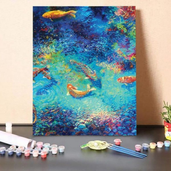 Paint by Numbers Kit-Fish in the Pond