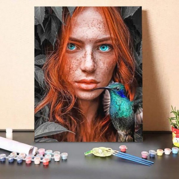 Paint By Numbers Kit-Red Haired Girl