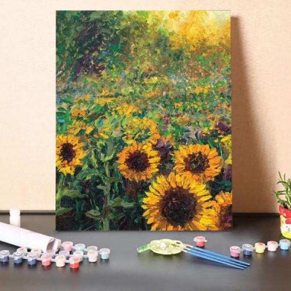 Paint By Numbers Kit-Beautiful Sunflowers
