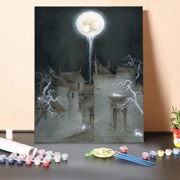 Paint by Numbers Kit-Moon Fox