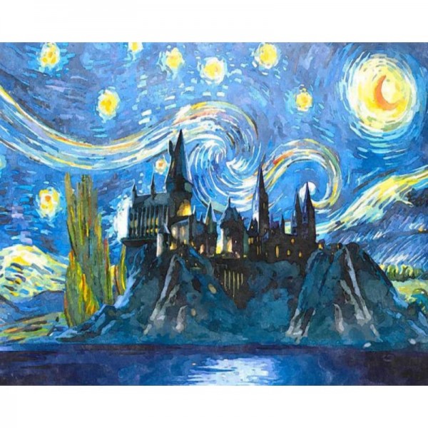 Starry Sky Abstract Scenery Diy Paint By Numbers Kits