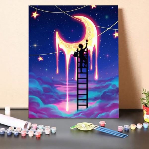 Paint by Numbers Kit-Draw a Moon