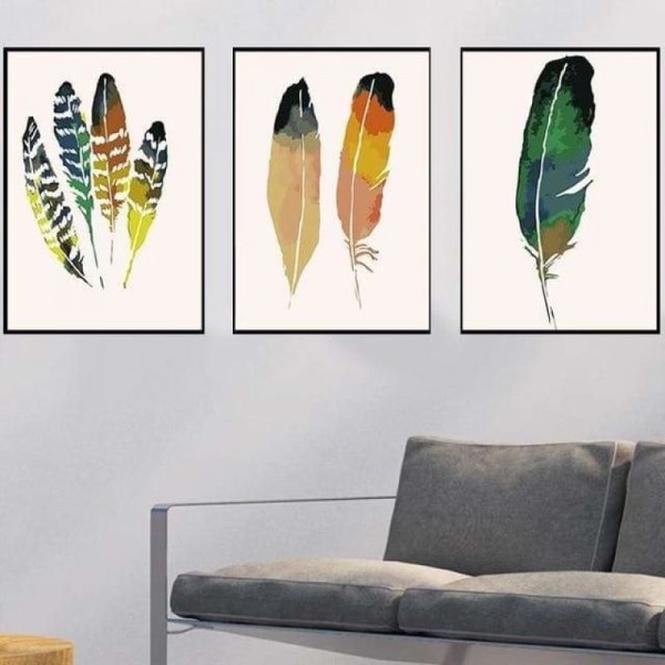 Order Multi Panel Feather Paint by Numbers Kits