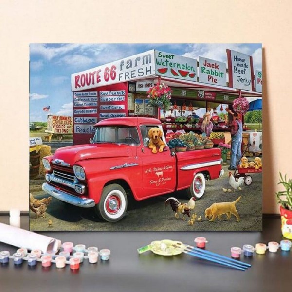 Paint By Numbers Kit Farm Truck