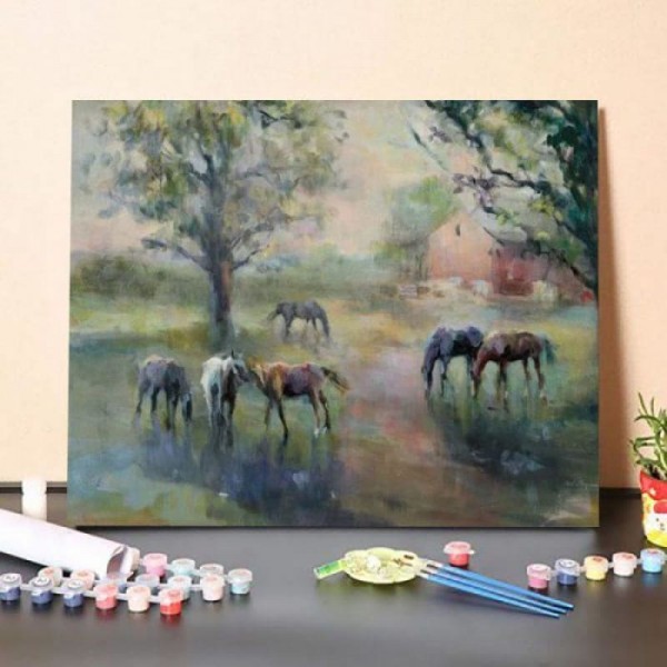 Daybreak On The Farm Crop – Paint By Numbers Kit