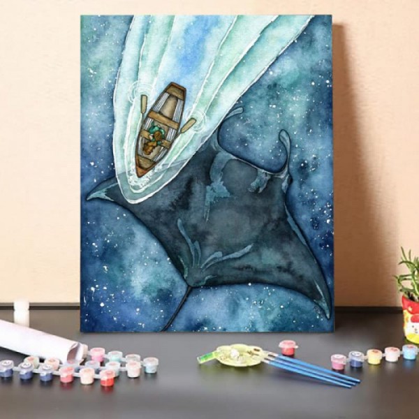 Paint By Numbers Kit – Manta Ray Art