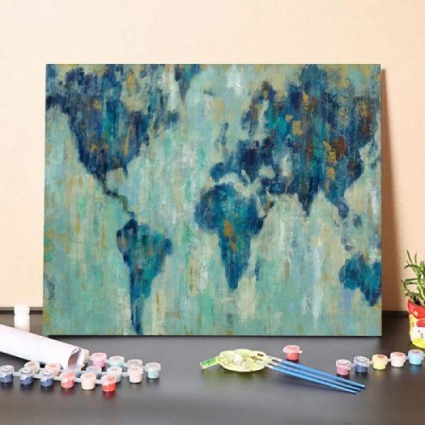 Map Of The World – Paint By Numbers Kit
