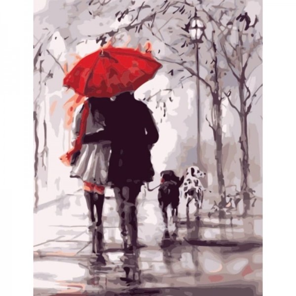 Buy Lovers Under Umbrella Diy Paint By Numbers Kits
