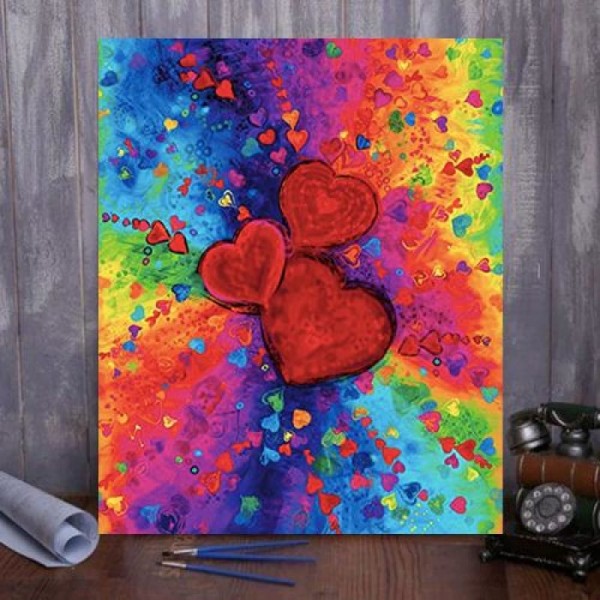 Paint By Numbers Kit Colorful Heart