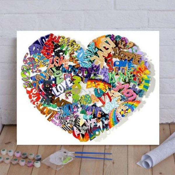 Paint by Numbers Kit Love Heart