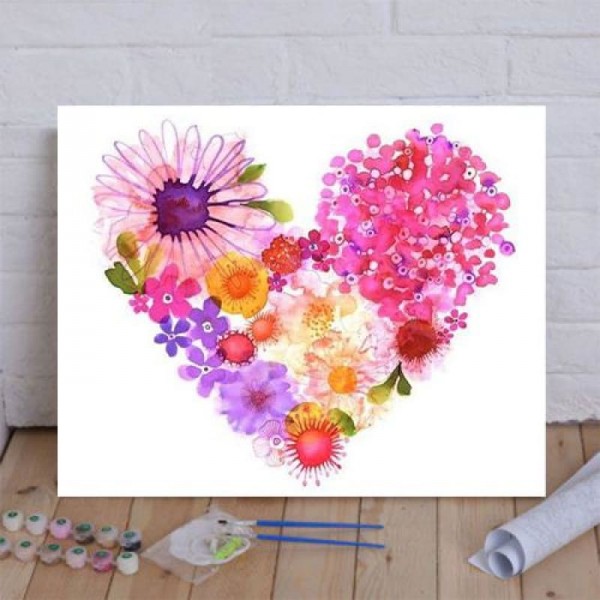 Paint by Numbers Kit Pink Heart