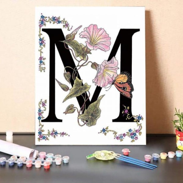 Paint by Numbers Kit-M and Flower