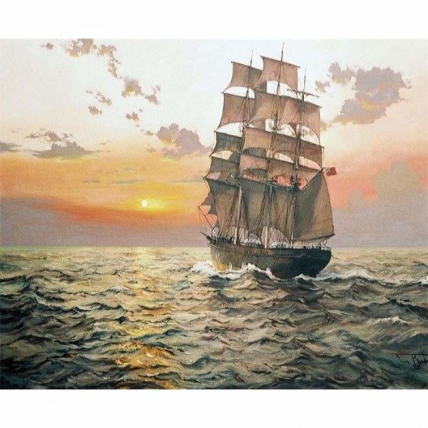 Sunset Sailing Diy Paint By Numbers Kits