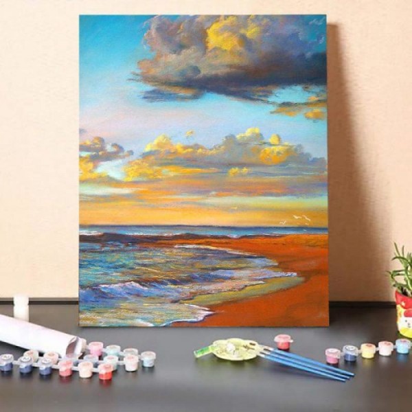 Paint By Numbers Kit-Beach and Sunset VM76127