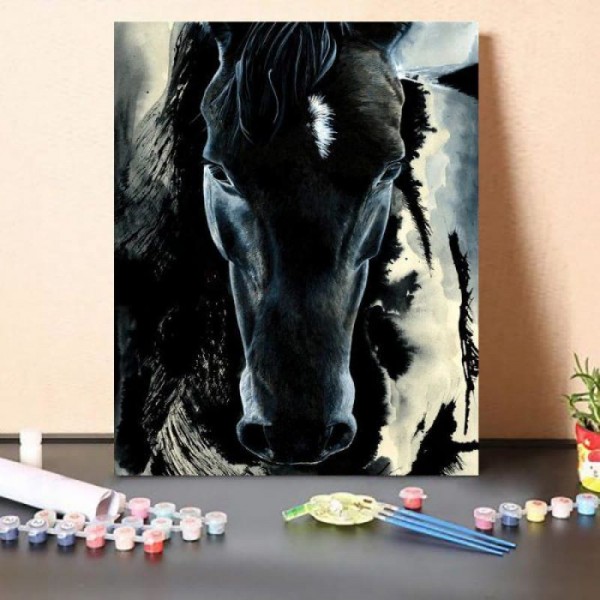 Paint by Numbers Kit – Dark Horse