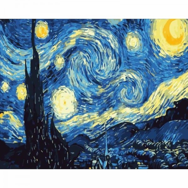 Van Gogh Starry Sky Diy Paint By Numbers Kits