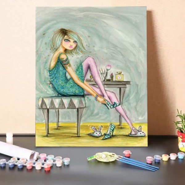 Paint By Numbers Kit-Wear High Heel Shoes