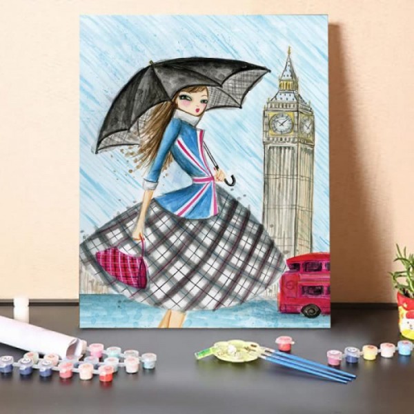 Paint By Numbers Kit-Rain In London