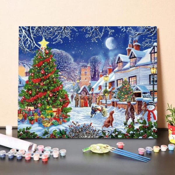 Paint By Numbers Kit – Christmas in the Town