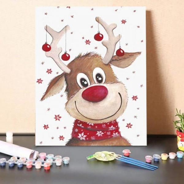Christmas Deer-Paint by Numbers Kit