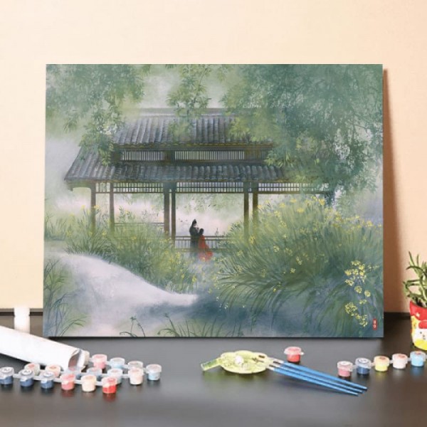 Paint by Numbers Kit-Gazebo couple