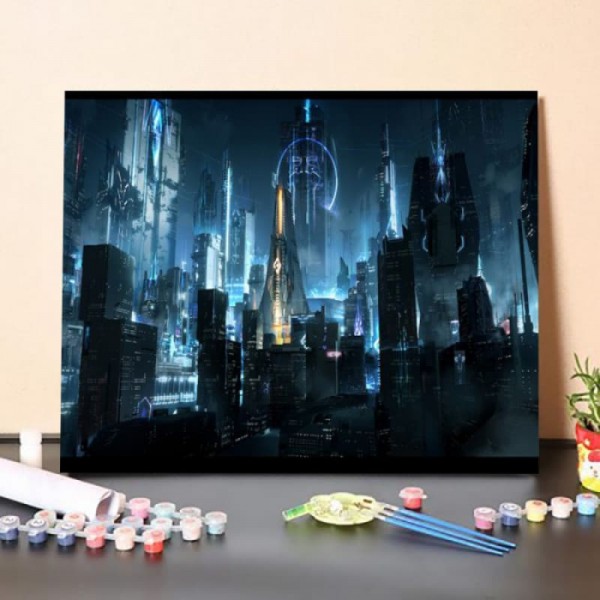 Paint by Numbers Kit-Futuristic City