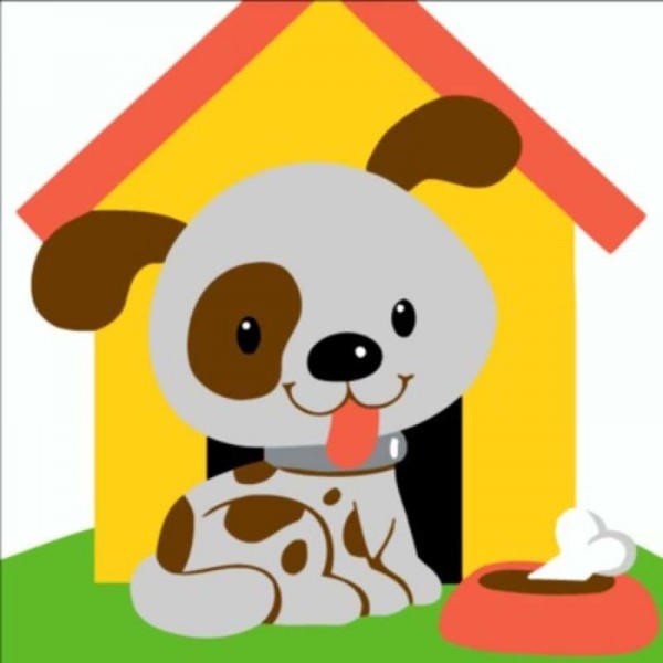 Order Cartoon Animals Dog Diy Paint By Numbers Kits