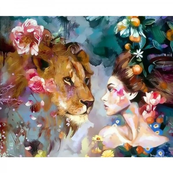 Beauty And Animal Diy Paint By Numbers Kits