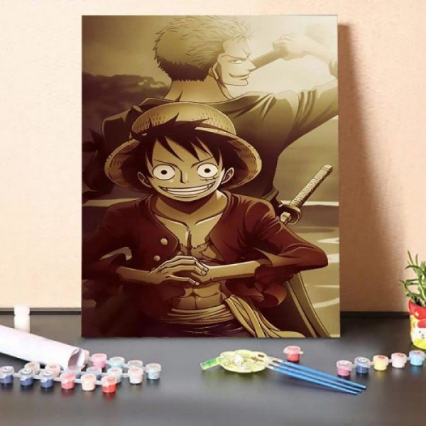 Paint by Numbers Kit-Luffy and Sauron