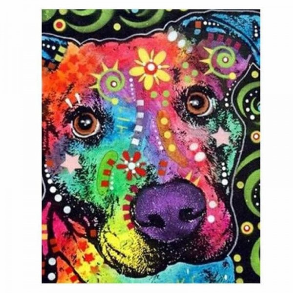 Colorful Dog Diy Paint By Numbers Kits