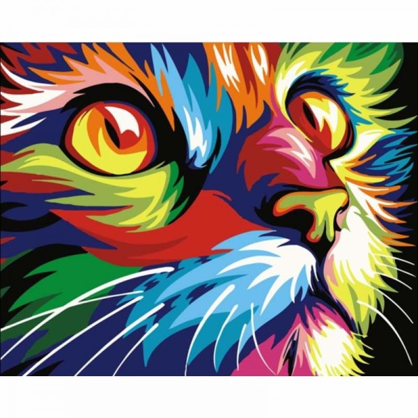 Pet Colorful Cat Diy Paint By Numbers Kits