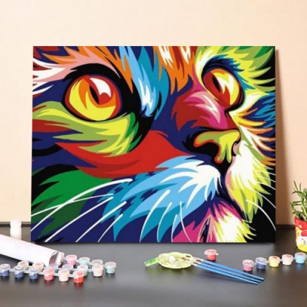 Colorful Cat– Paint By Numbers Kit