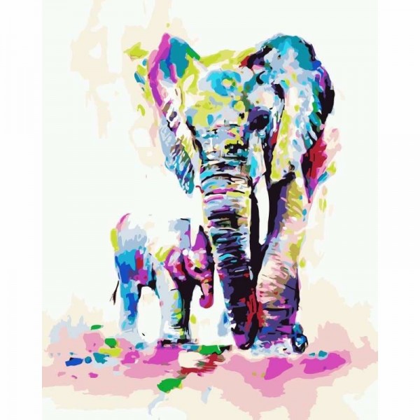 Elephant Diy Paint By Numbers Kits
